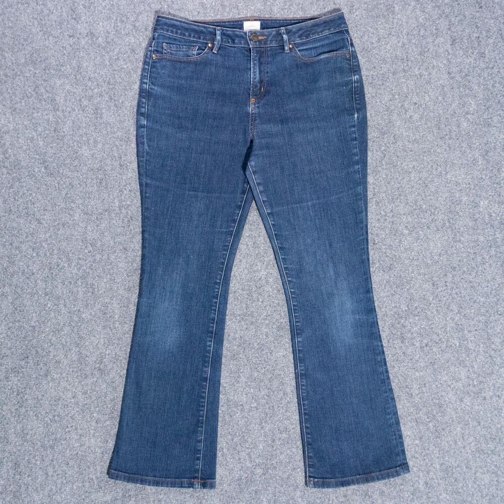 Ann Mashburn Bootcut Crop Flare Jeans Women's 29 Blue Denim Stretch USA Preppy